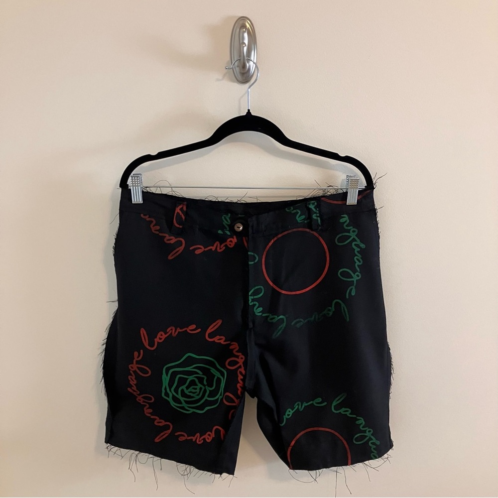NWT Bloke by Faith Oluwajimi Silkscreen Short with Contrast in Black/Green Large